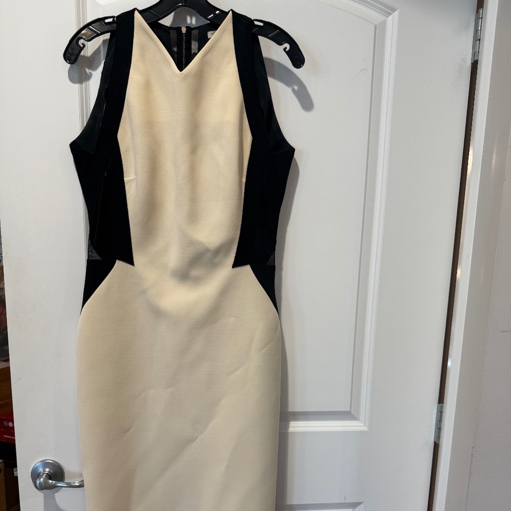 Victoria Beckham - cream and black sheath